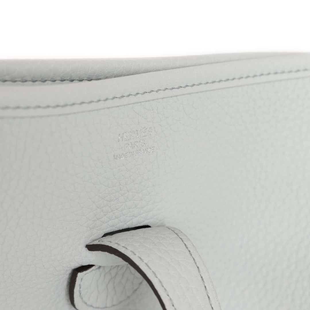 Top quality Hermes Evelyne III PM Bleu Pale Clemence Palladium Hardware
