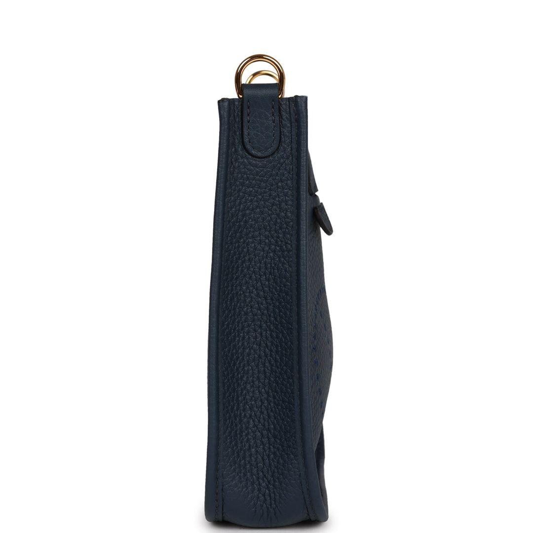 Top quality Hermes Evelyne TPM Bleu Nuit Clemence Gold Hardware