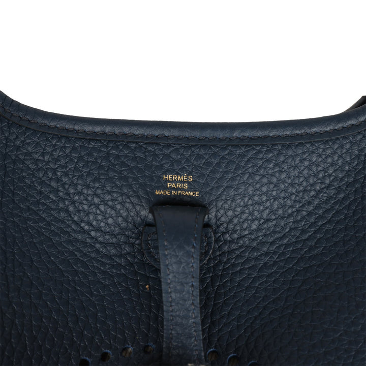 Top quality Hermes Evelyne TPM Bleu Nuit Clemence Gold Hardware