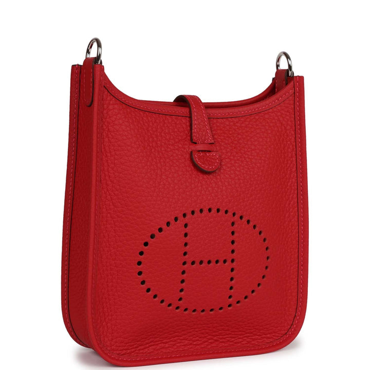 Top quality Hermes Evelyne TPM Rouge Piment Clemence Palladium Hardware