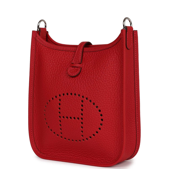 Top quality Hermes Evelyne TPM Rouge Piment Clemence Palladium Hardware