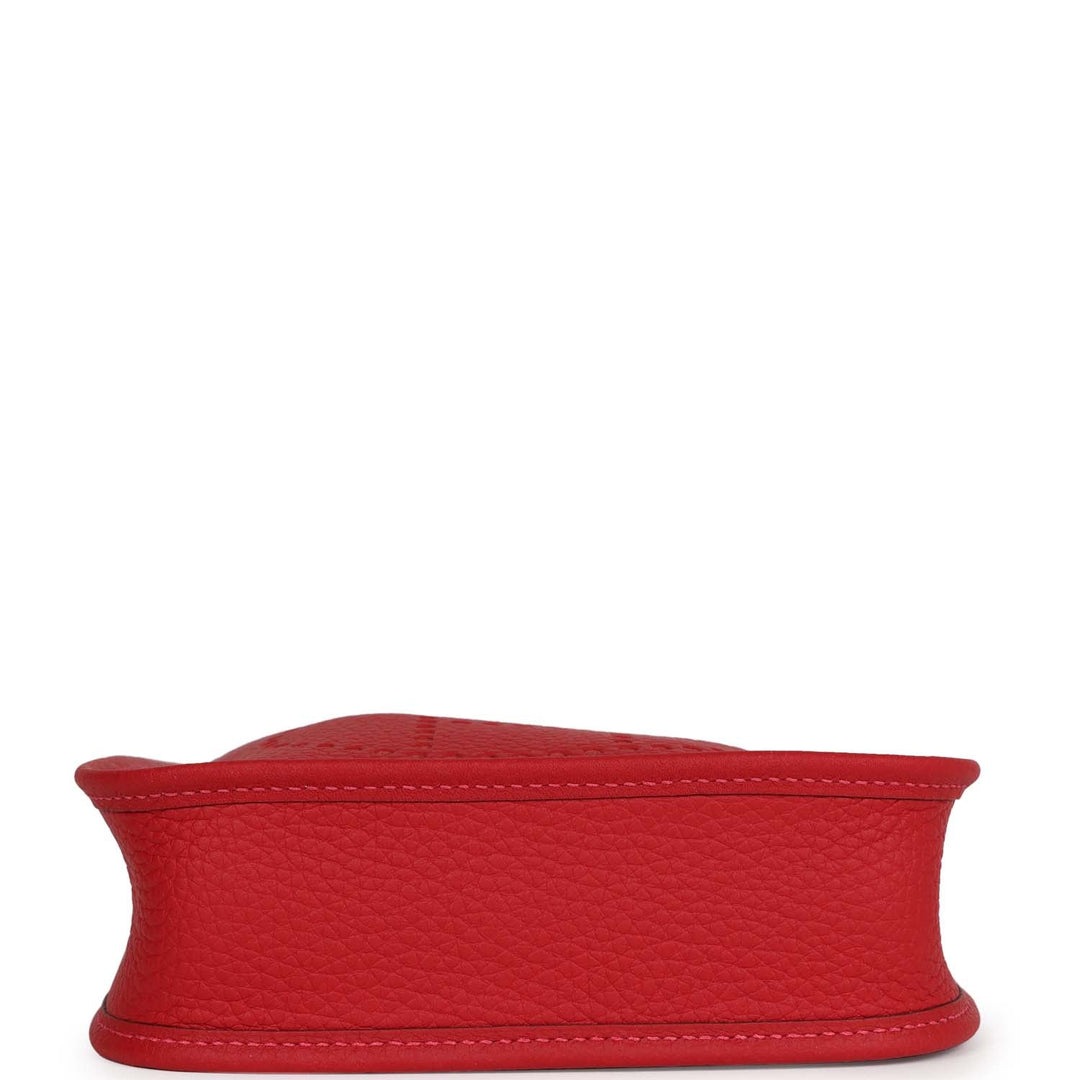 Top quality Hermes Evelyne TPM Rouge Piment Clemence Palladium Hardware