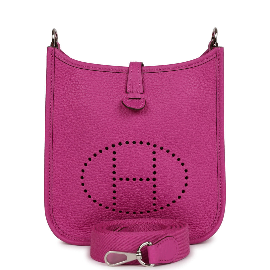 Top quality Hermes Evelyne TPM Magnolia Clemence Palladium Hardware