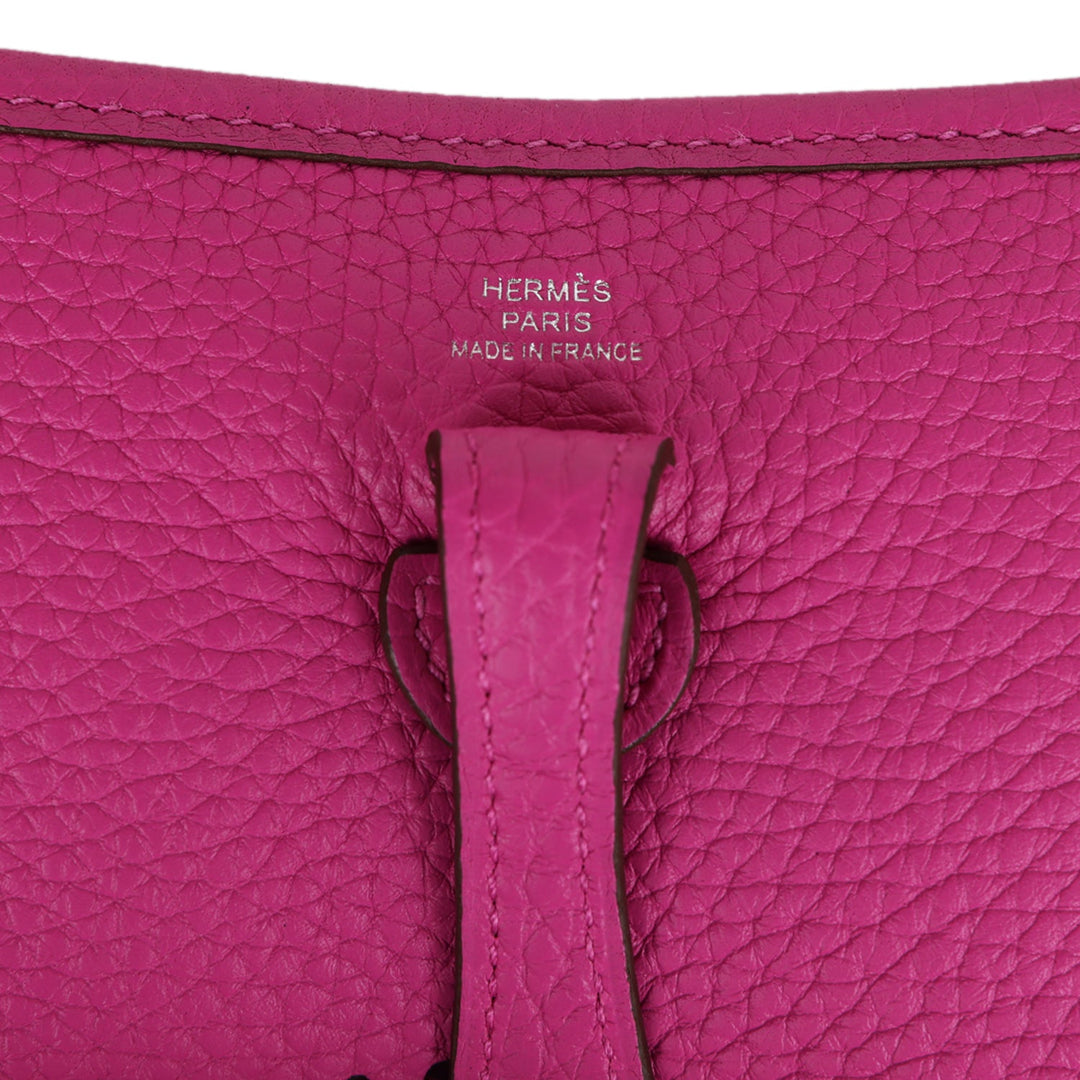 Top quality Hermes Evelyne TPM Magnolia Clemence Palladium Hardware