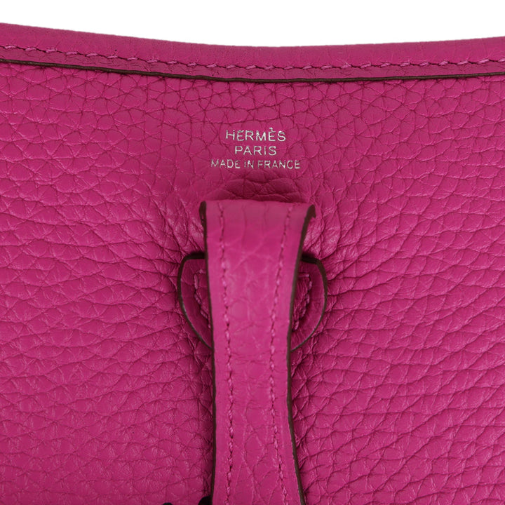 Top quality Hermes Evelyne TPM Magnolia Clemence Palladium Hardware
