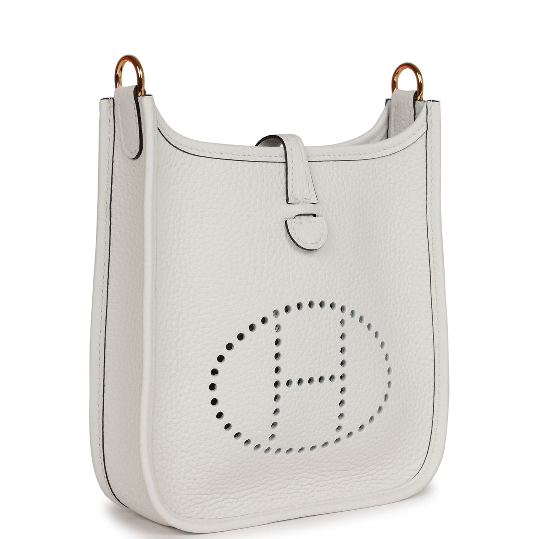 Top quality Hermes Evelyne TPM New White Clemence Gold Hardware