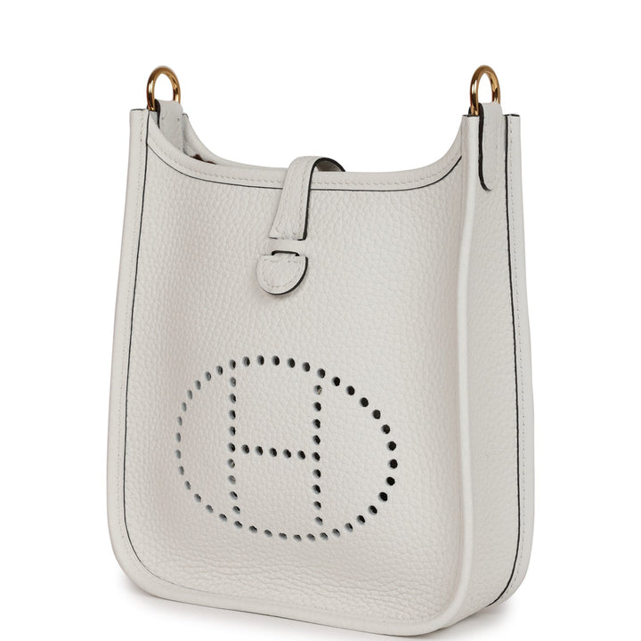 Top quality Hermes Evelyne TPM New White Clemence Gold Hardware