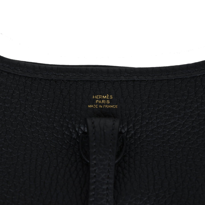 Hermes Evelyne TPM Black Clemence Gold Hardware