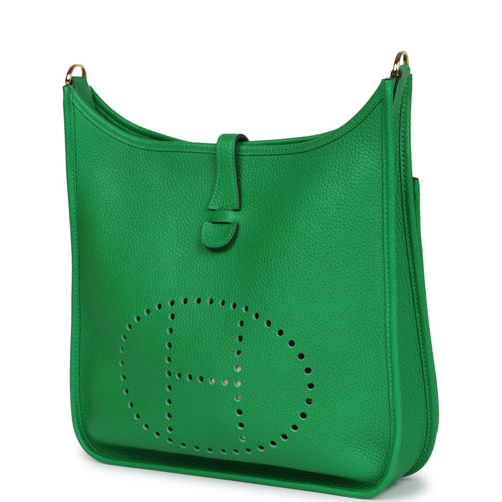 Hermes Evelyne III PM Bambou Clemence Gold Hardware