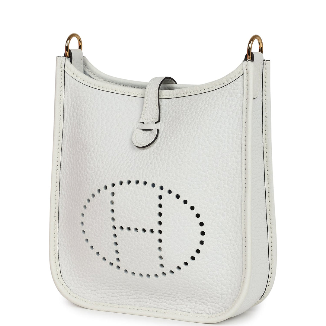 Hermes Evelyne TPM New White Clemence Gold Hardware