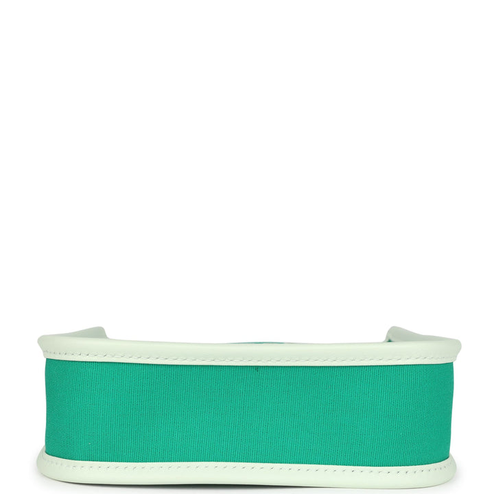Hermes Neo Evelyne TPM Menthe Officier Canvas and Vert Fizz Swift Palladium Hardware