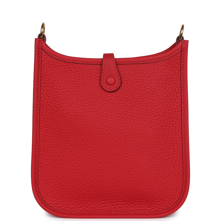Hermes Evelyne TPM Vermillon Clemence Gold Hardware