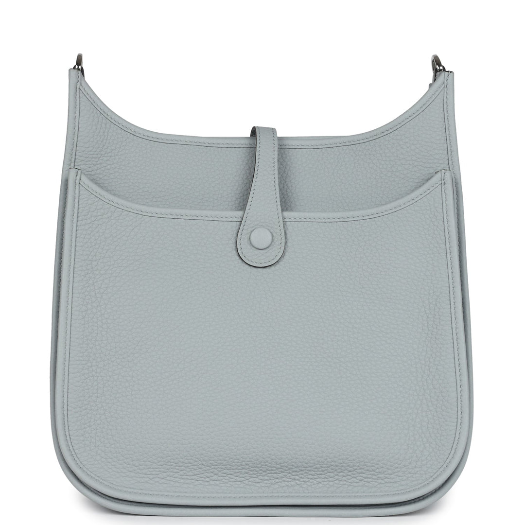 Hermes Evelyne III PM Bleu Glacier Clemence Palladium Hardware