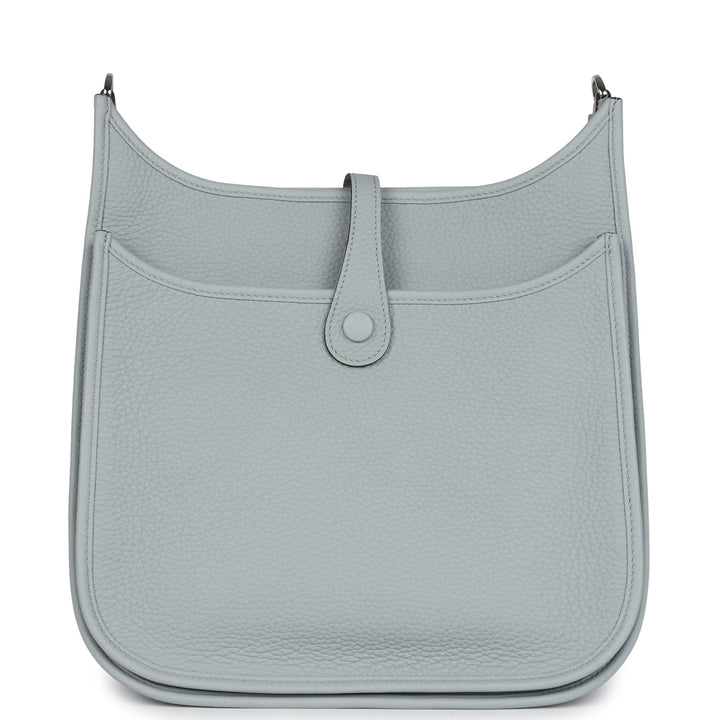 Hermes Evelyne III PM Bleu Glacier Clemence Palladium Hardware