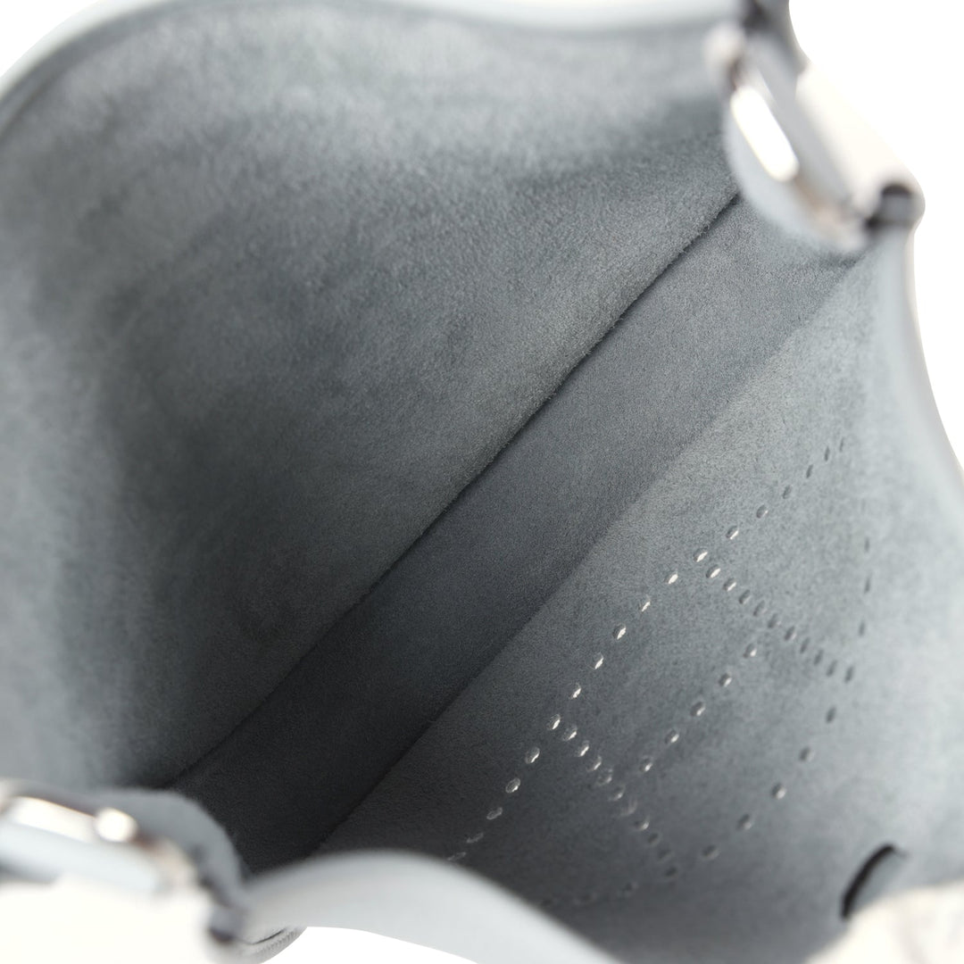 Hermes Evelyne III PM Bleu Glacier Clemence Palladium Hardware