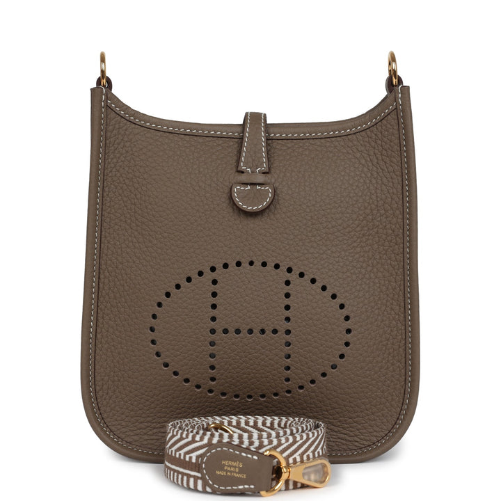 Hermes Evelyne TPM Etoupe Clemence Gold Hardware