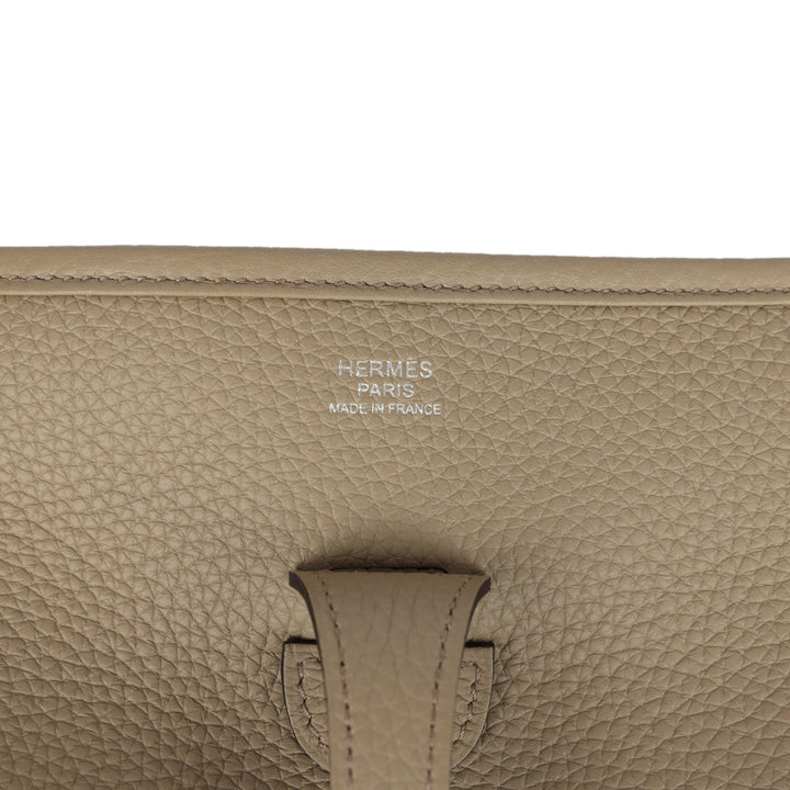 Hermes Evelyne III PM Beige Marfa Clemence Gold Hardware