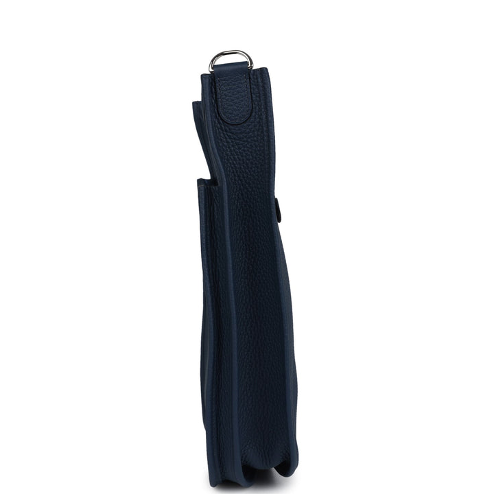Hermes Evelyne III PM Bleu De Prusse Clemence Palladium Hardware