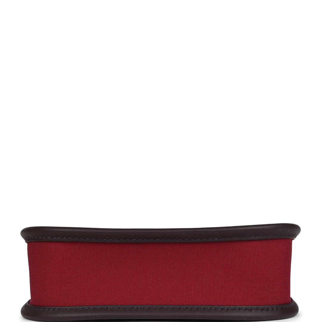 Hermes Neo Evelyne TPM Rubis Officier Canvas and Rouge Sellier Swift Palladium Hardware