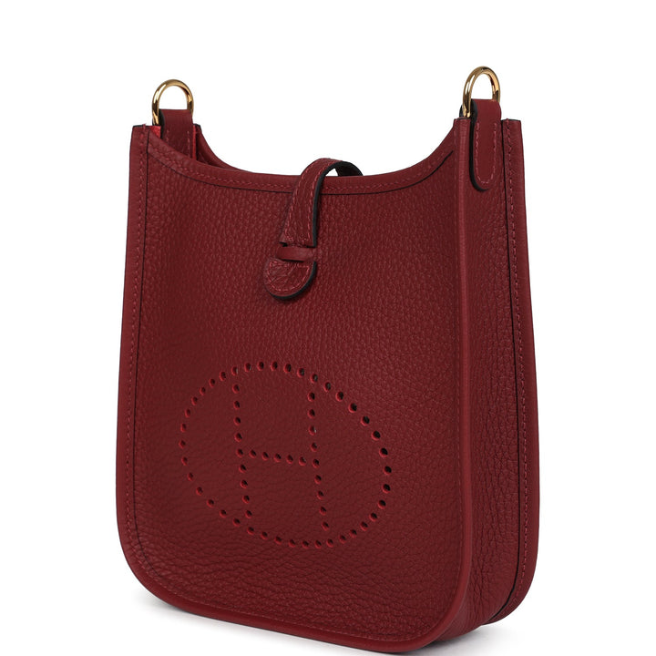 Hermes Evelyne TPM Rouge H Clemence Gold Hardware