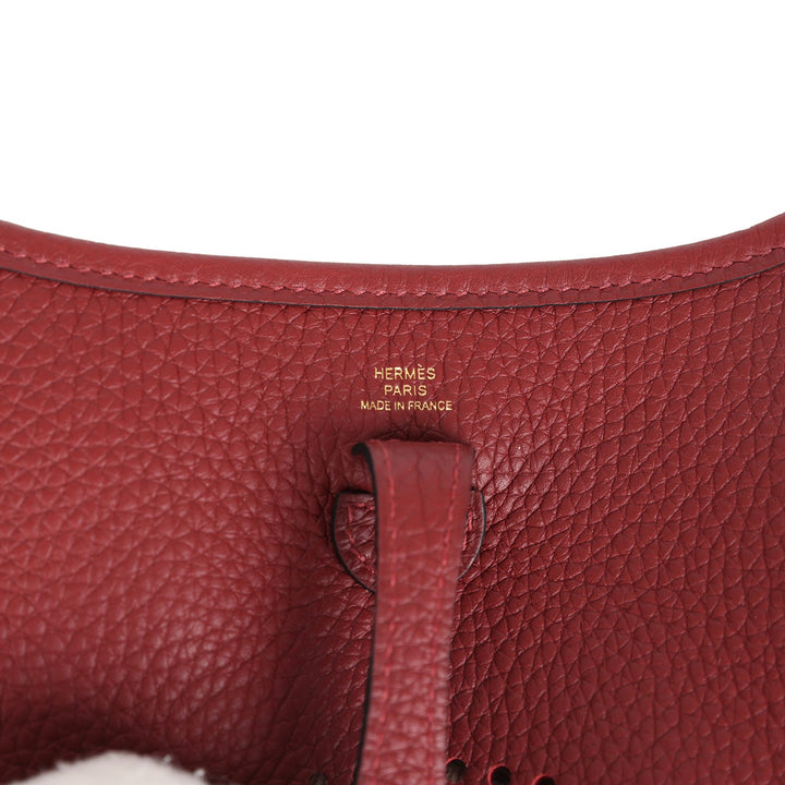 Hermes Evelyne TPM Rouge H Clemence Gold Hardware