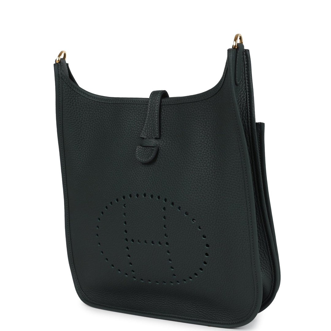 Hermes Evelyne III PM Vert Fonce Clemence Gold Hardware