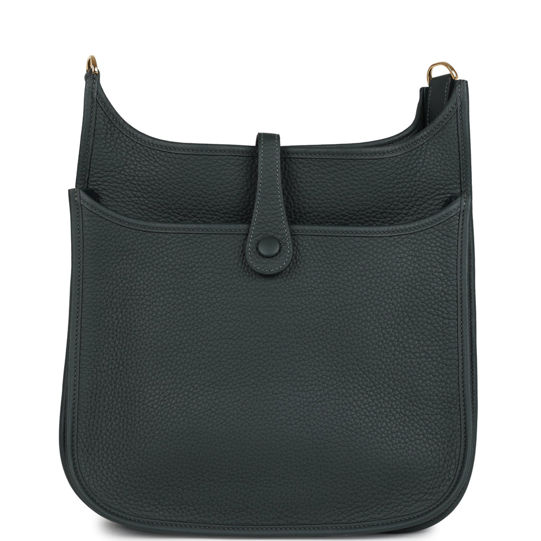 Hermes Evelyne III PM Vert Fonce Clemence Gold Hardware