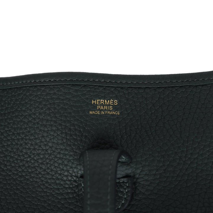 Hermes Evelyne III PM Vert Fonce Clemence Gold Hardware