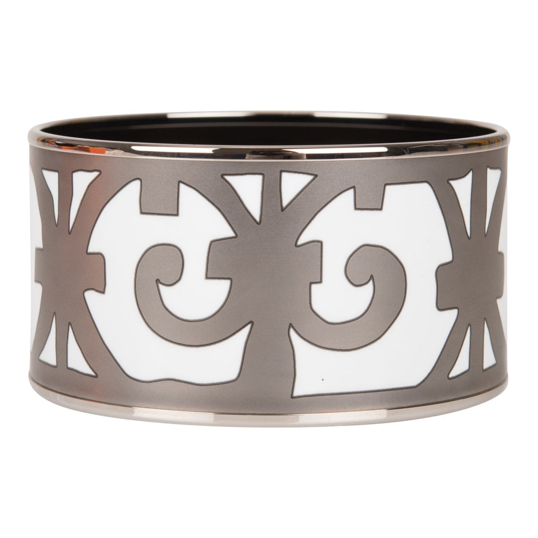 Top quality Hermes "Balcons du Guadalquivir Cloisonne" Extra Wide Printed Enamel Bracelet PM (65) (  - Excellent)