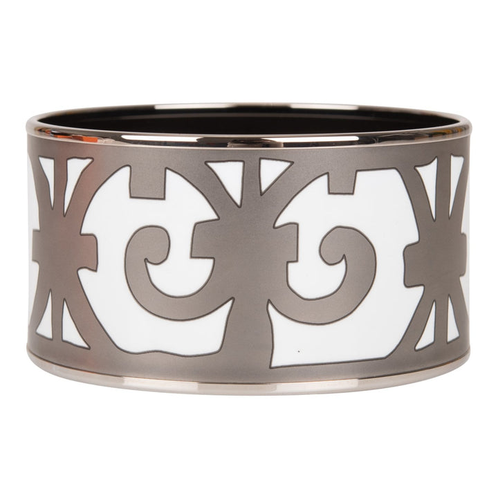 Top quality Hermes "Balcons du Guadalquivir Cloisonne" Extra Wide Printed Enamel Bracelet PM (65) (  - Excellent)