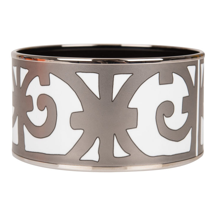 Top quality Hermes "Balcons du Guadalquivir Cloisonne" Extra Wide Printed Enamel Bracelet PM (65) (  - Excellent)