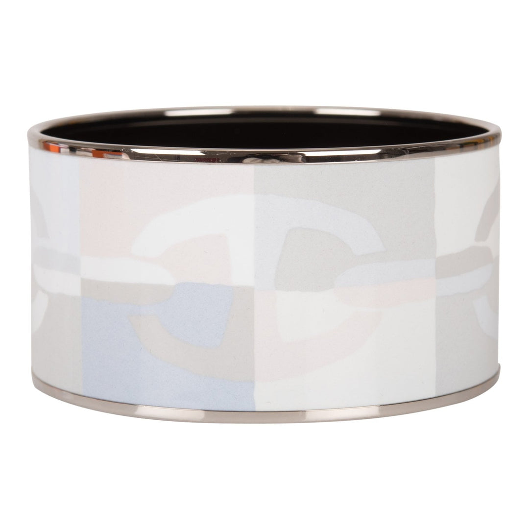 Top quality Hermes "Optique Chain d'Ancre" Extra Wide Printed Enamel Bracelet PM (65) (  - Excellent)