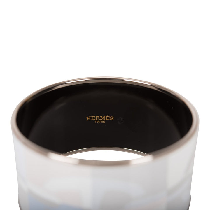 Top quality Hermes "Optique Chain d'Ancre" Extra Wide Printed Enamel Bracelet PM (65) (  - Excellent)