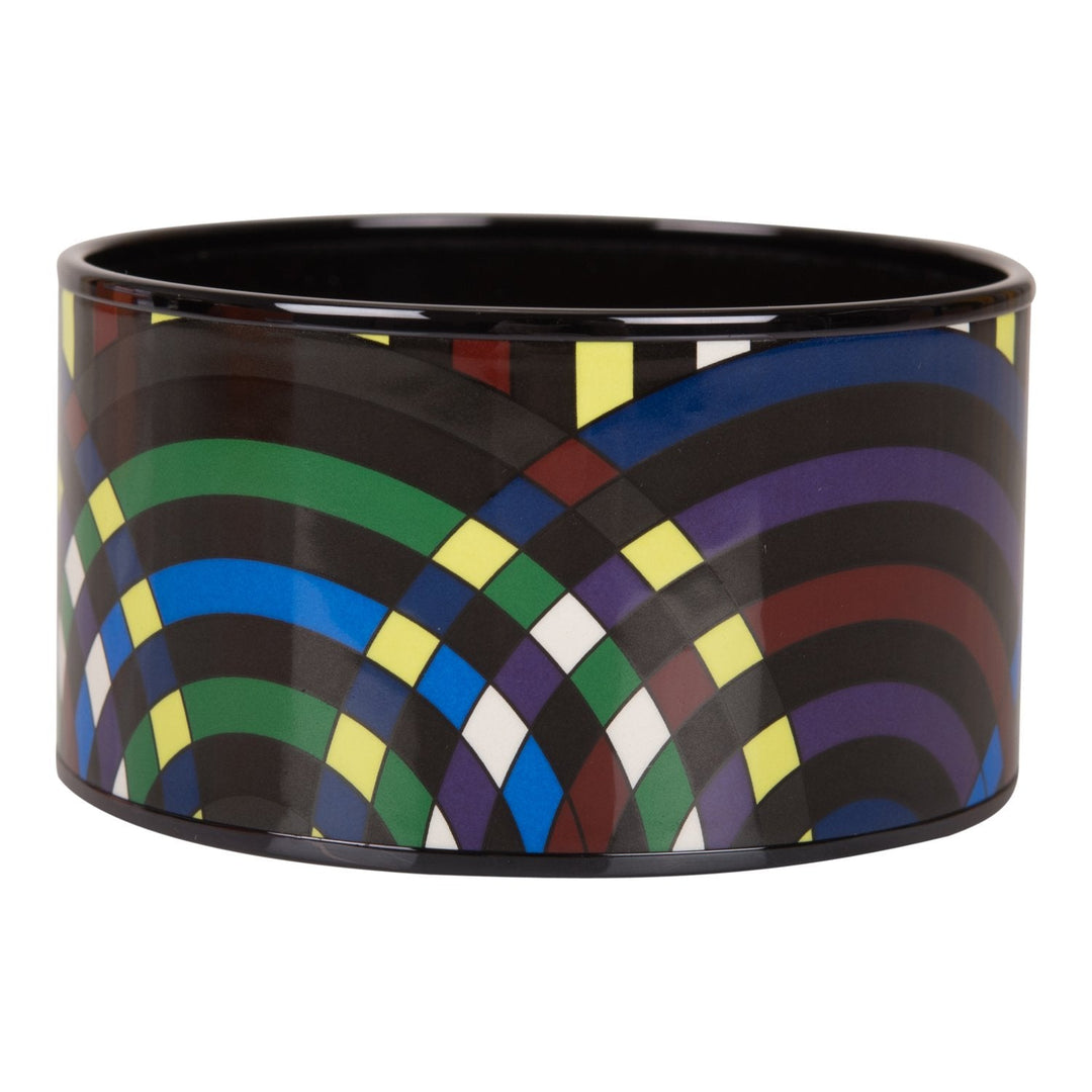 Top quality Hermes "Multicolor Circles" Extra Wide Printed Enamel Bracelet PM (65) ( )