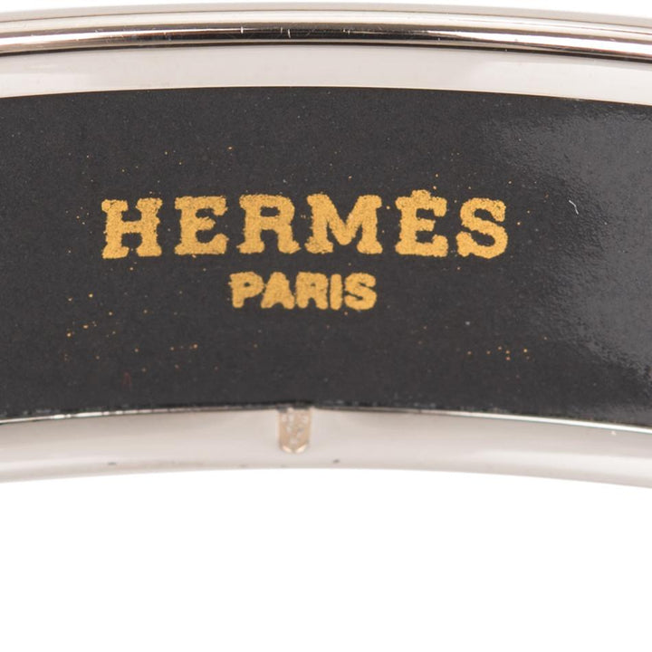 Top quality Hermes "Abstract Wave" Narrow Printed Enamel Bracelet PM (65) ( )