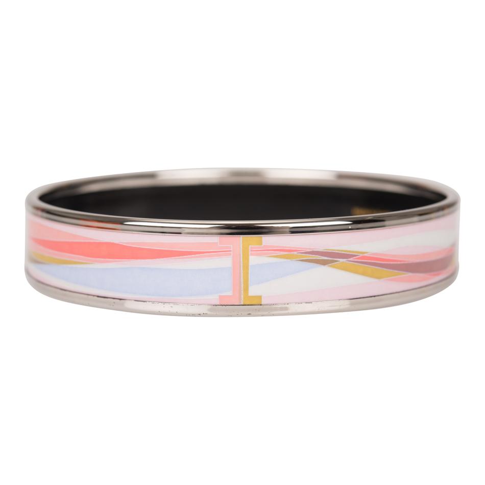 Top quality Hermes "Abstract Wave" Narrow Printed Enamel Bracelet PM (65) ( )