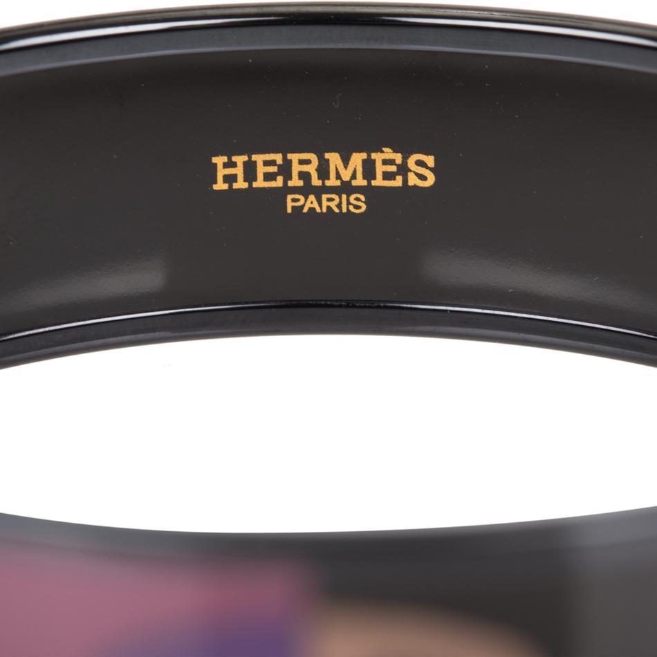 Top quality Hermes "Optique Chain d'Ancre" Wide Printed Enamel Bracelet PM (65)