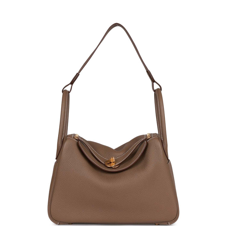 Top quality Hermes Lindy 30 Etoupe Clemence Gold Hardware