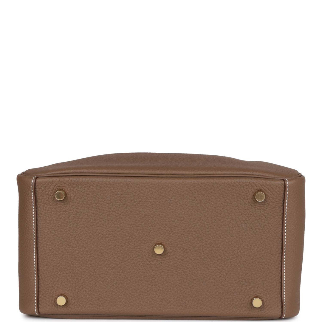 Top quality Hermes Lindy 30 Etoupe Clemence Gold Hardware