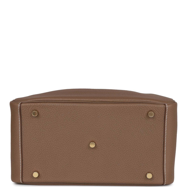 Top quality Hermes Lindy 30 Etoupe Clemence Gold Hardware