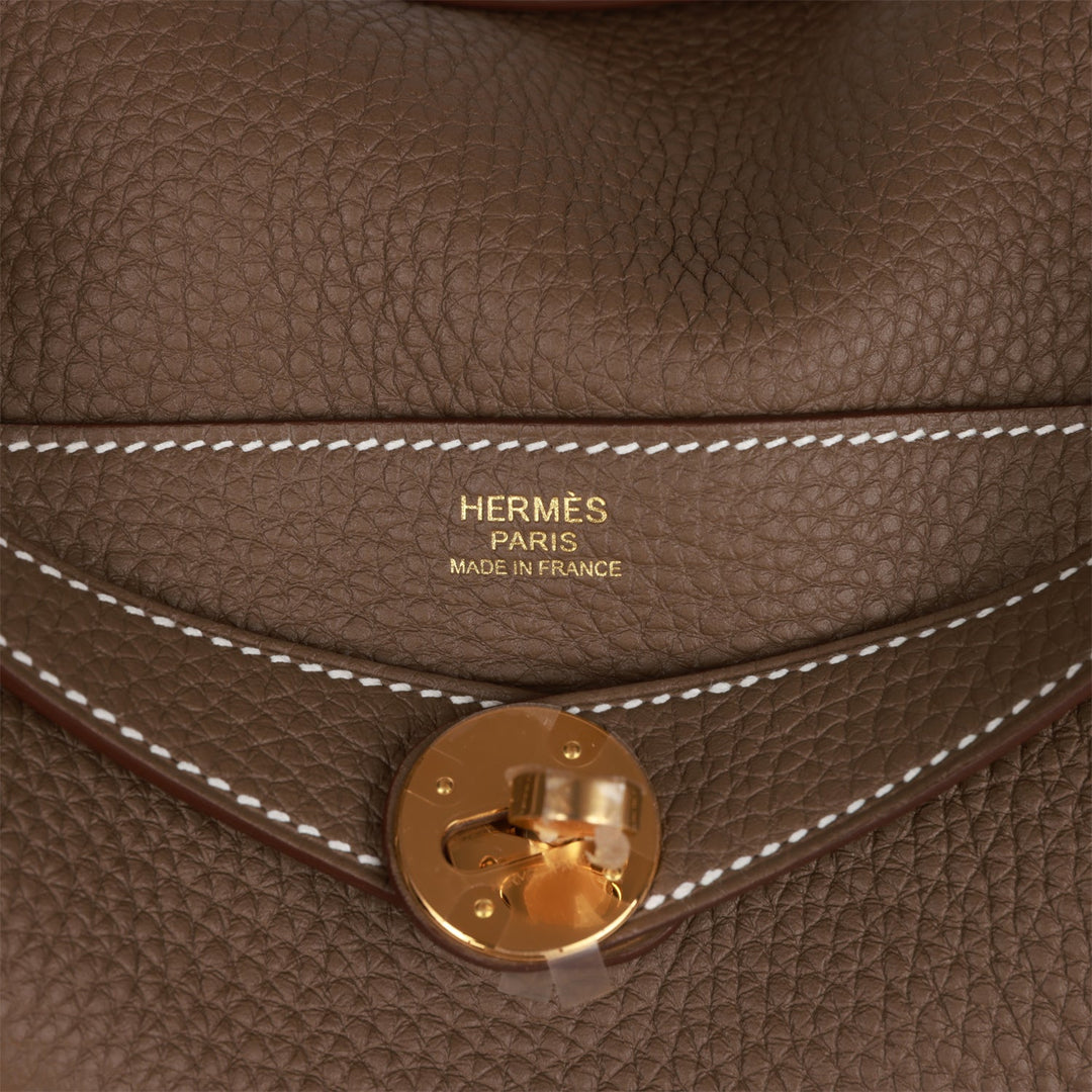 Top quality Hermes Lindy 30 Etoupe Clemence Gold Hardware
