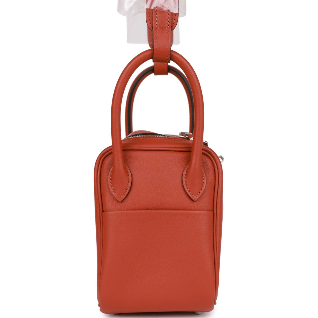 Top quality Hermes Mini Lindy Cuivre Verso Swift Palladium Hardware