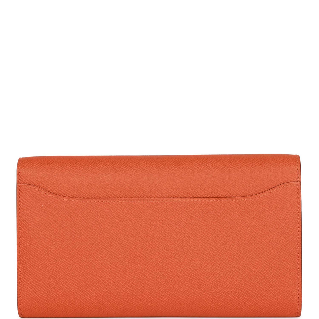 Top quality Hermes Constance Wallet To Go Orange Epsom Gold Hardware