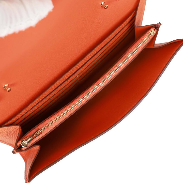 Top quality Hermes Constance Wallet To Go Orange Epsom Gold Hardware
