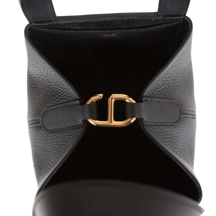 Top quality Hermes In-The-Loop 18 Black Clemence and Swift Gold Hardware