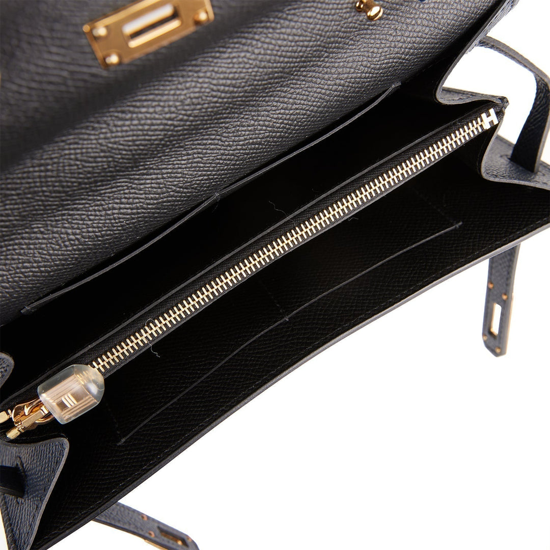 Top quality Hermes Kelly Wallet To Go Bleu Indigo Verso Epsom Gold Hardware