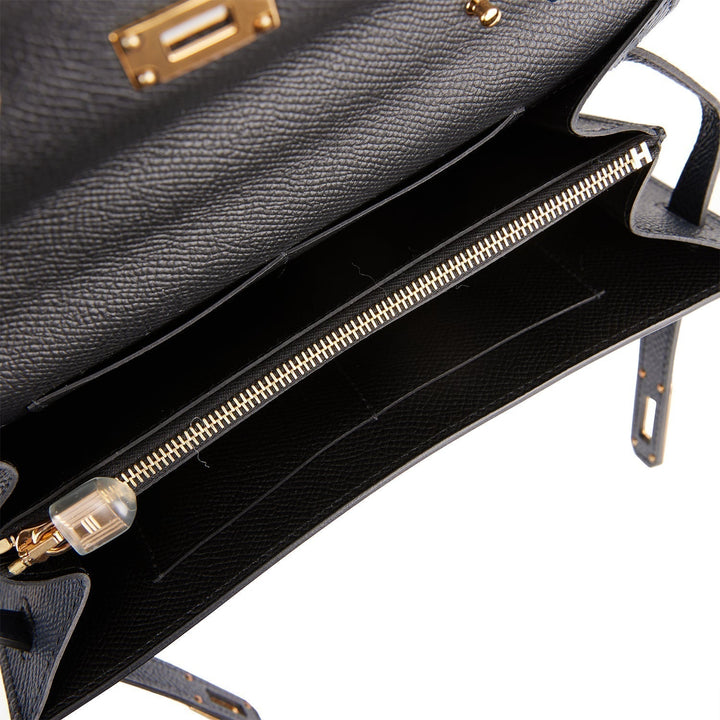Top quality Hermes Kelly Wallet To Go Bleu Indigo Verso Epsom Gold Hardware