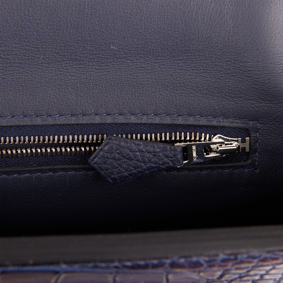 Hermes 24/24 Bag 29 Bleu Nuit Alligator and Togo Touch Palladium Hardware