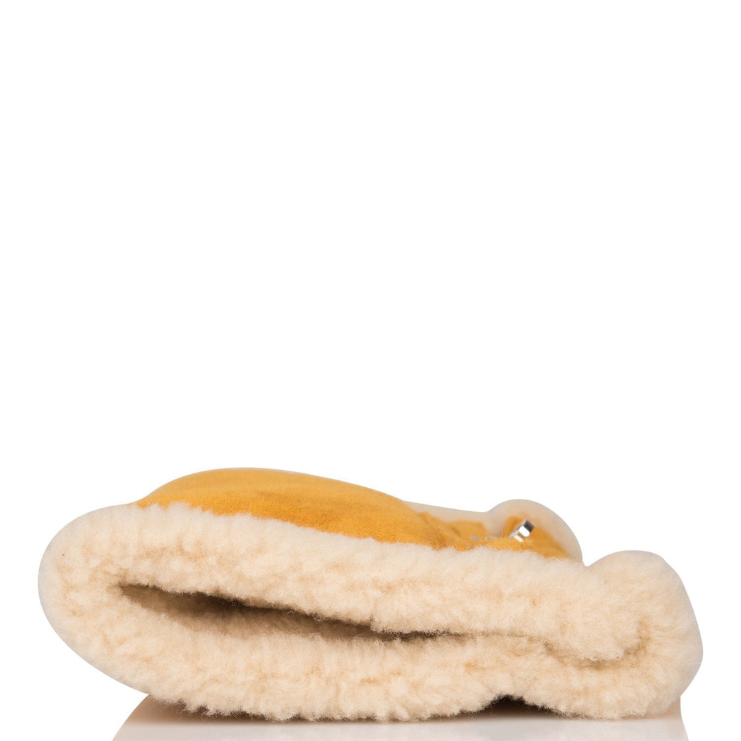 Top quality Hermes Sable Doblis and Shearling Teddy Kelly Muff Palladium Hardware