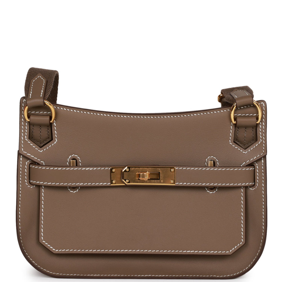 Top quality Hermes Jypsiere Mini Etoupe Swift Gold Hardware